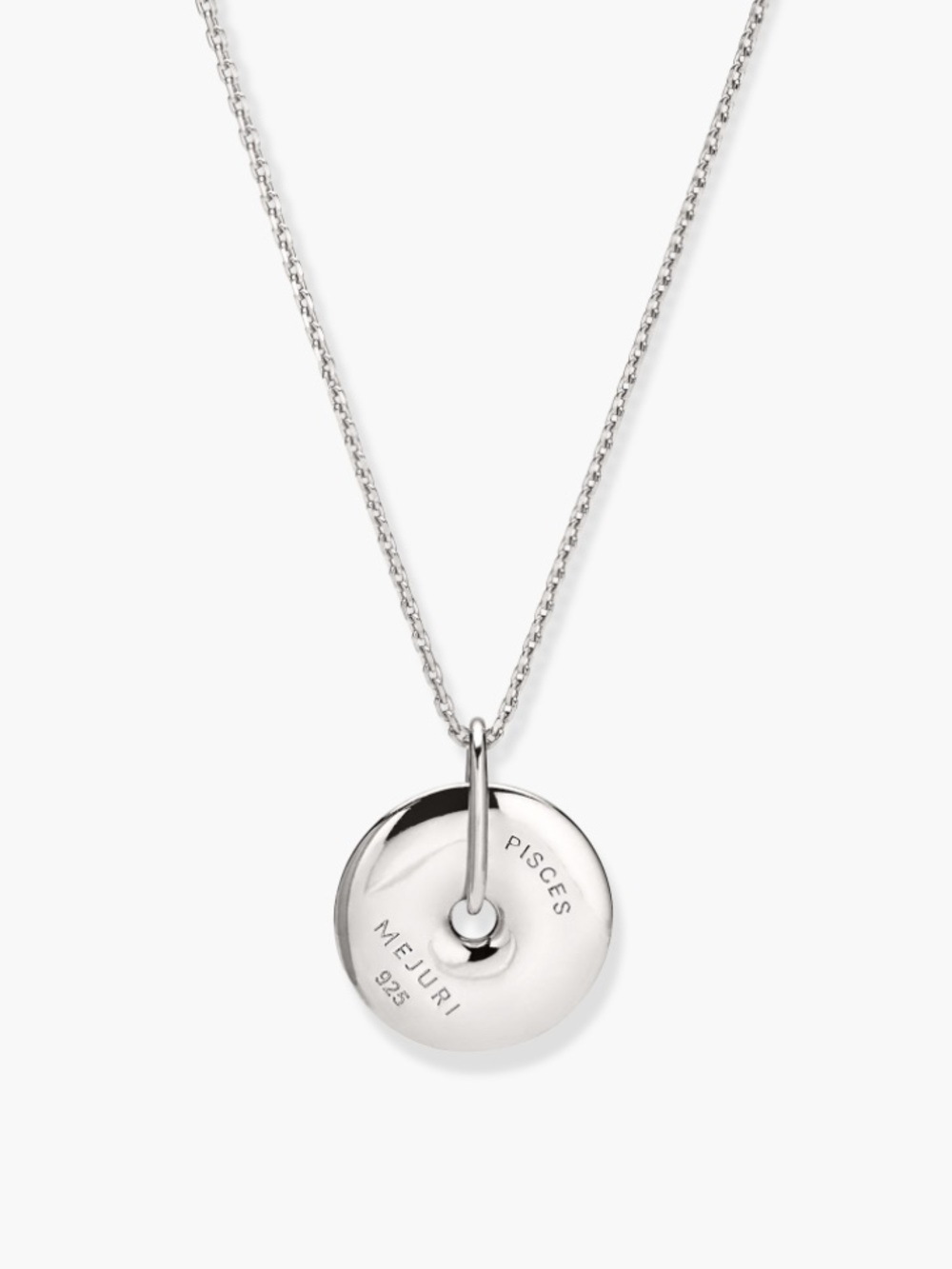 🐟 {PRICE FIRM} Mejuri Zodiac Pendant Necklakce ~ Pisces, Sterling Silver - Picture 3 of 10